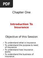 Insurance Chapter One