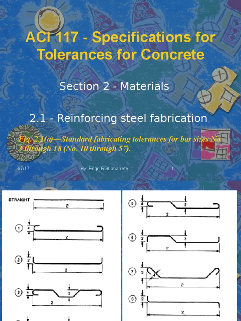 ACI 117 Specifications for Tolerances for Concrete Architectural