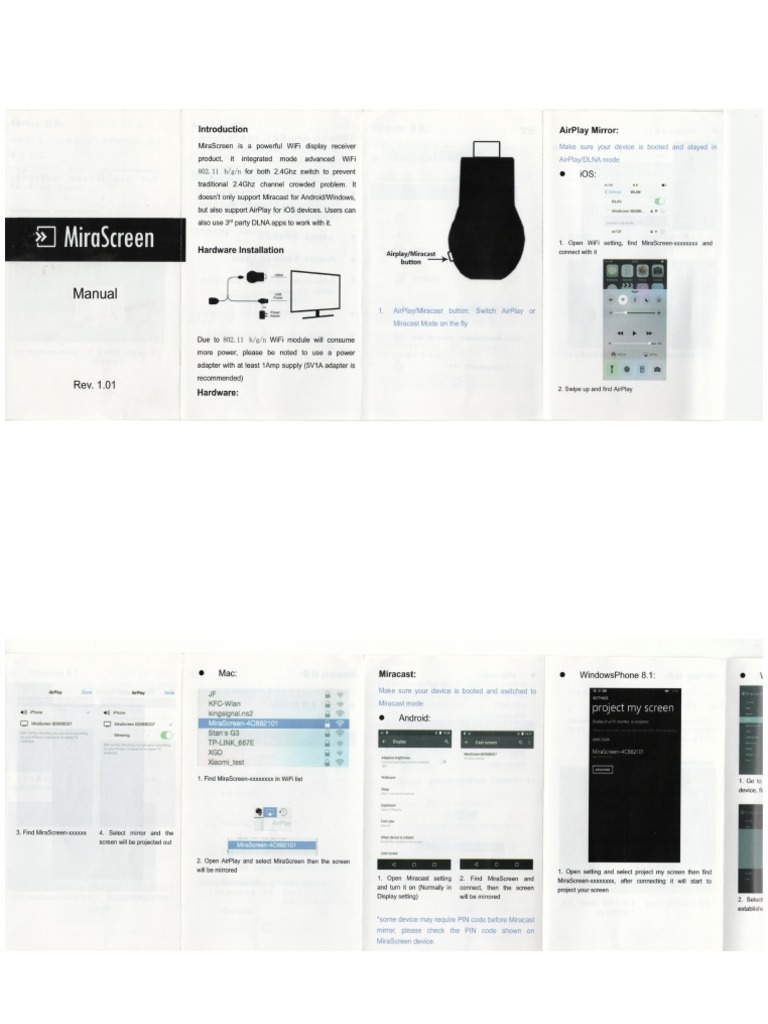 MiraScreen Manual PDF