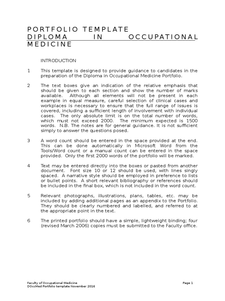 DOccMed Portfolio Template Nov 2016 1 Employment Physical Therapy