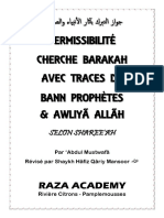 Permissibilite Cherche Barakah Avec Traces de Bann Prophetes Et Awliya Allah