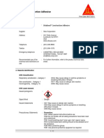 Msds CPD SikaBond Construction Adhesive Us