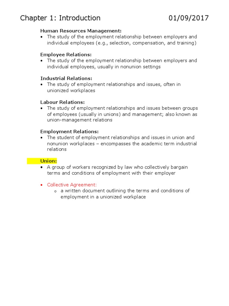 Labour Relations Pdf Trade Union Collective Bargaining