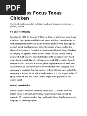 Business Focus Texas Chicken