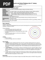 Trends networks and critical thinking in the 21st century culture lesson plan image
