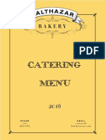 Catering Menu: Bakery