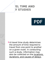 Travel Time and Delay Studies