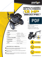 HIDROLAVADORA 13HP 3600PSI