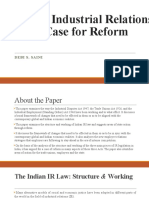 Indian Industrial Relations Law: Case For Reform: Debi S. Saini