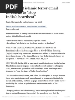 Delhi Blast Islamic Terror Email Threatens To "Stop India's Heartbeat" Islamic Terrorism in India