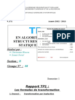 TP1 Rapport LesFormulesDeTransformation 2012-2013