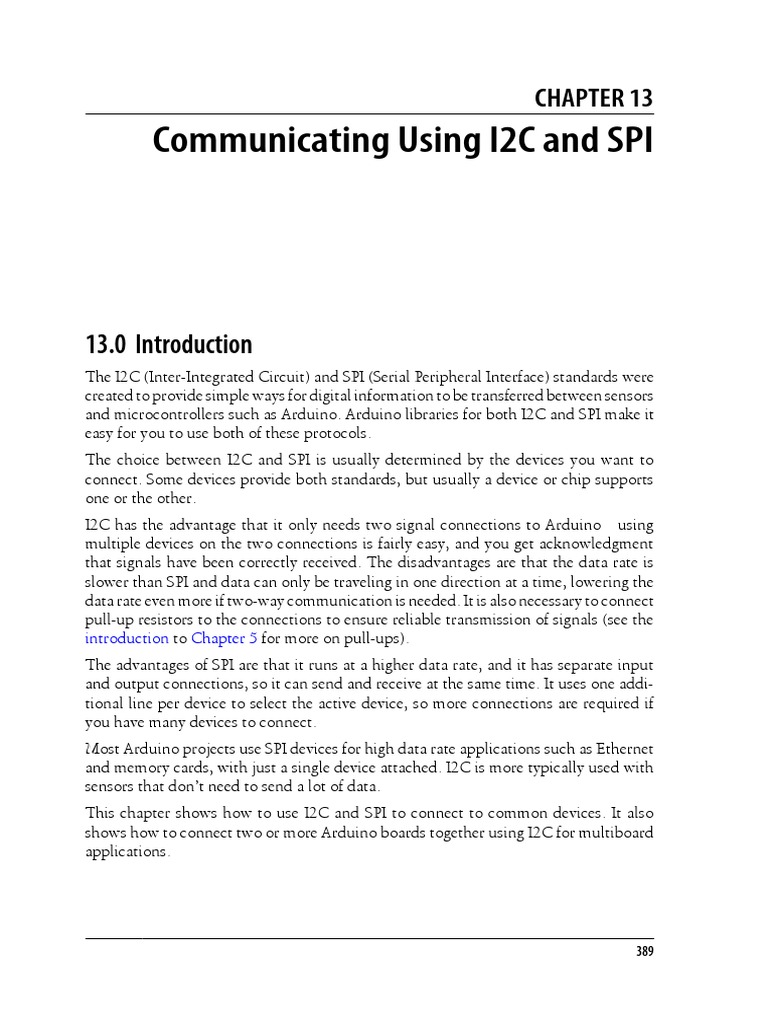 I2C and SPI Communication Guide | PDF | Integer (Computer Science ...