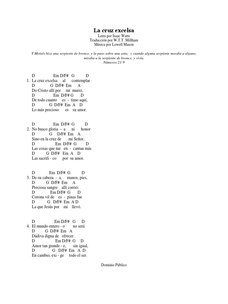 La Cruz Excelsa Acordes Pdf la cruz excelsa acordes pdf