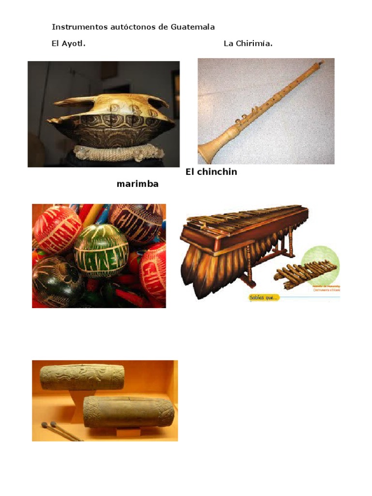 Instrumentos autóctonos de Guatemala | PDF