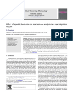 Effect of Specific Heat Ratio On Heat Release Analysis in A Spark Ignition