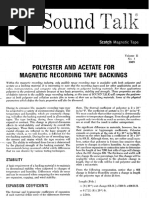 Polyester and Acetate For Magnetic Recording Tape Backings: Stability