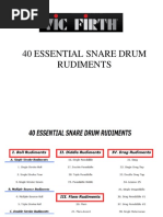 All 40 Drum Rudiments | PDF | Music Theory | Musical Techniques