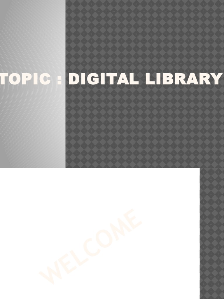 Powerpoint Presentation DIGITAL LIBRARY | PDF | Digital Library ...