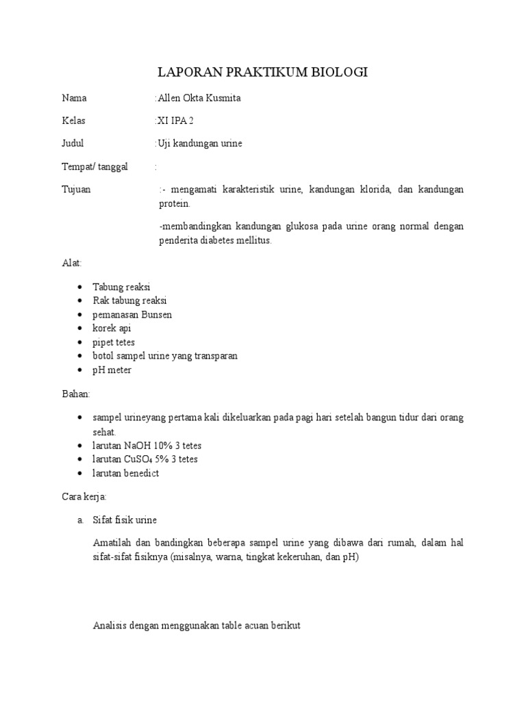 Laporan Praktikum Biologi
