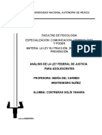 Análisis de La Ley Federal de Justicia