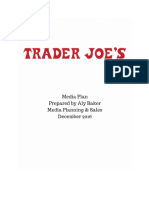 Trader Joes Full Media Plan