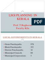 Lsgi Planning in Kerala: Prof. T.Raghavan Faculty Kila