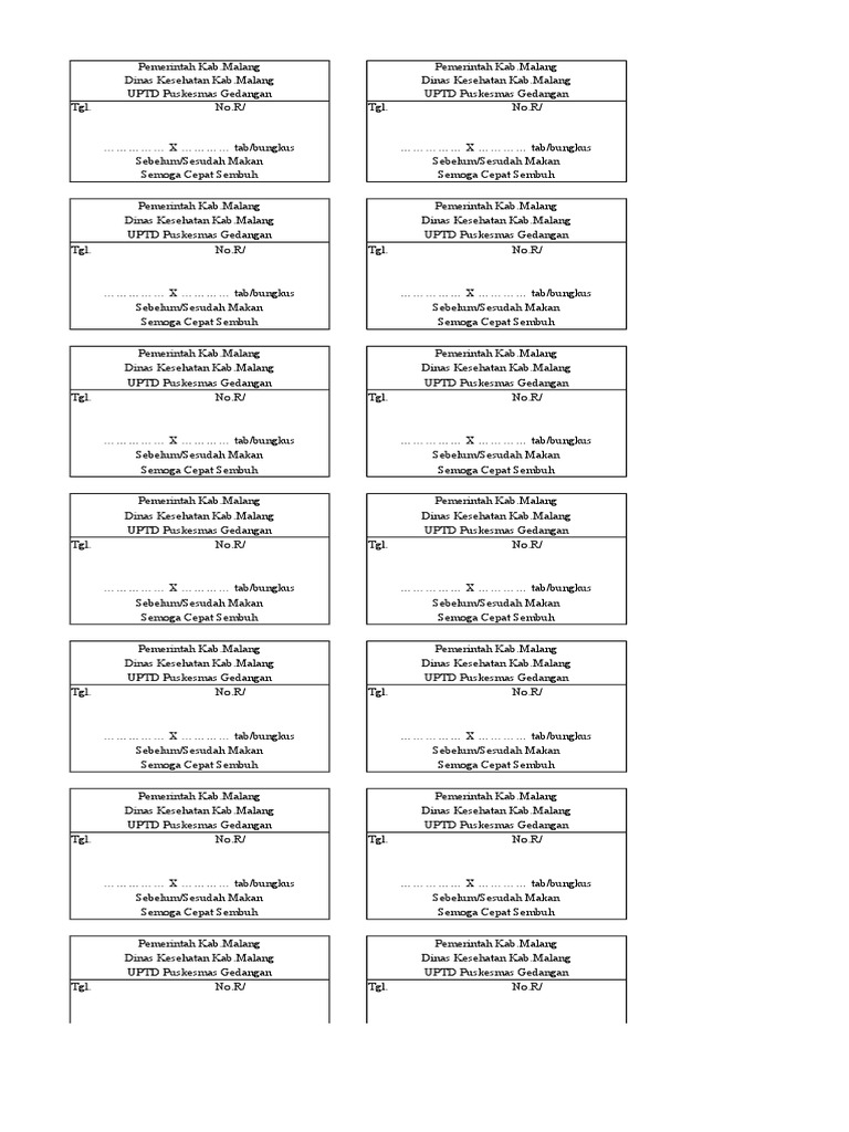 Form Etiket | PDF