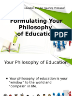 Formulating Your Philosophy of Education
