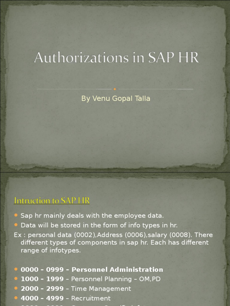 Understanding SAP HR Structural Authorization | PDF | Subroutine ...