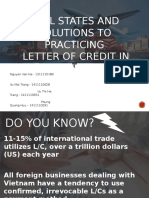 Real States and Solutions To Practicing Letter of Credit in Vietnam