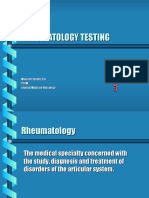 Rheumatology Testing