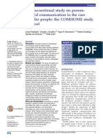 A Cross-Sectional Study On Person-Centred Communication in The Care of Older People: The COMHOME Study Protocol