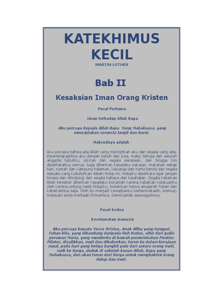 Pengakuan Iman Rasuli | PDF | Filsafat