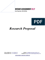 Research Proposal Sample - Instant Assignment Help