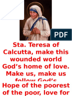 Sta Teresa of Calcutta Prayer