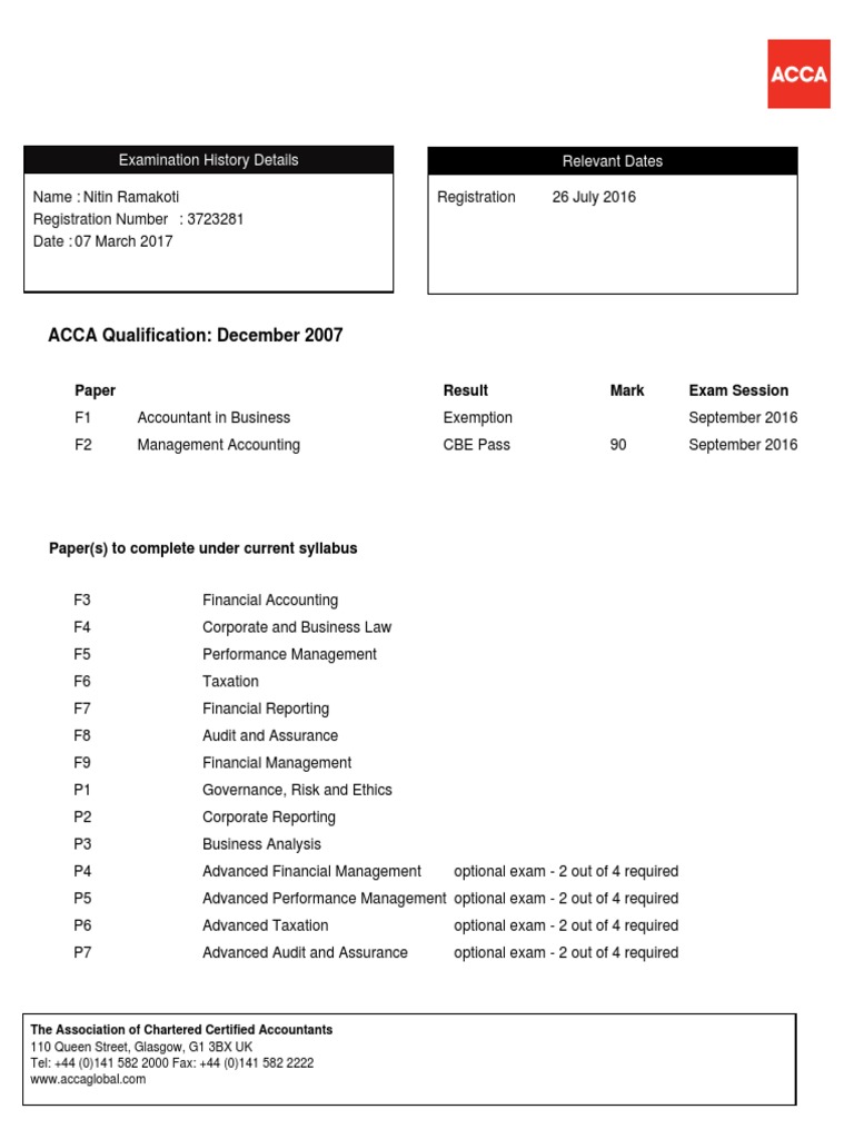 Acca | PDF | Accounting | Business