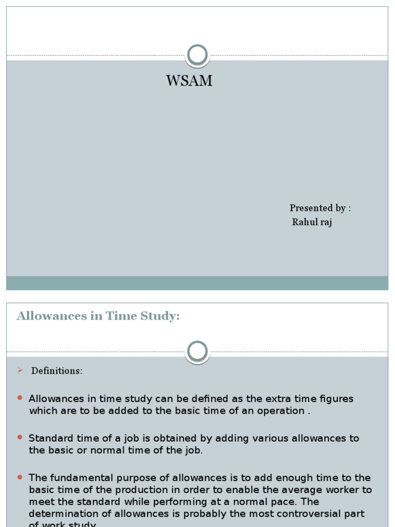 Calculating Standard Allowed Minutes A Guide to Determining Standard Times Through Time Study