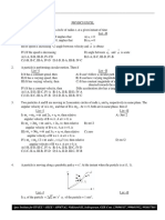 Motion Numerical Problems PDF