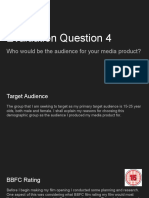 Evaluation Question 4: Who Would Be The Audience For Your Media Product?