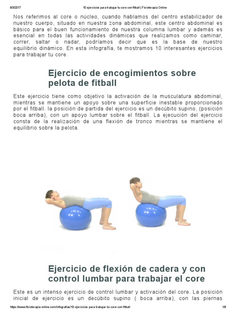 10 Ejercicios de Core con Fitball | PDF | Términos anatómicos de ...