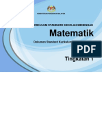 DSKP KSSM Matematik Tingkatan 1