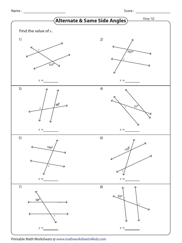 Alternate Sameside Easy2 | PDF | Teaching Mathematics