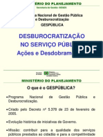 Desburocratização No Serviço Público