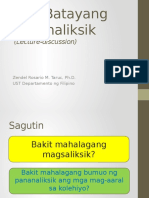 Ang Pananaliksik Lecture Discussion