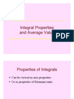 Integral Properties and Average Value: Lesson 8
