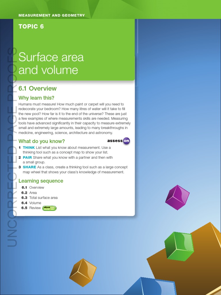 Volume and Surface Area Concepts | PDF