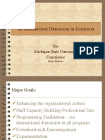 An International Dimension in Extension: The Michigan State University Experience