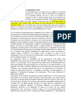 Tercer resumen sobre lógica y pensamiento crítico: argumentos, premisas y conclusiones