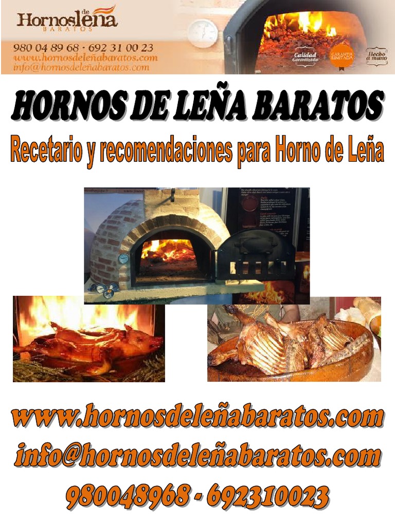 Recetario Definitivo Hornos de Leña Baratos | PDF | Pizza | Caldo, image size:768x1024