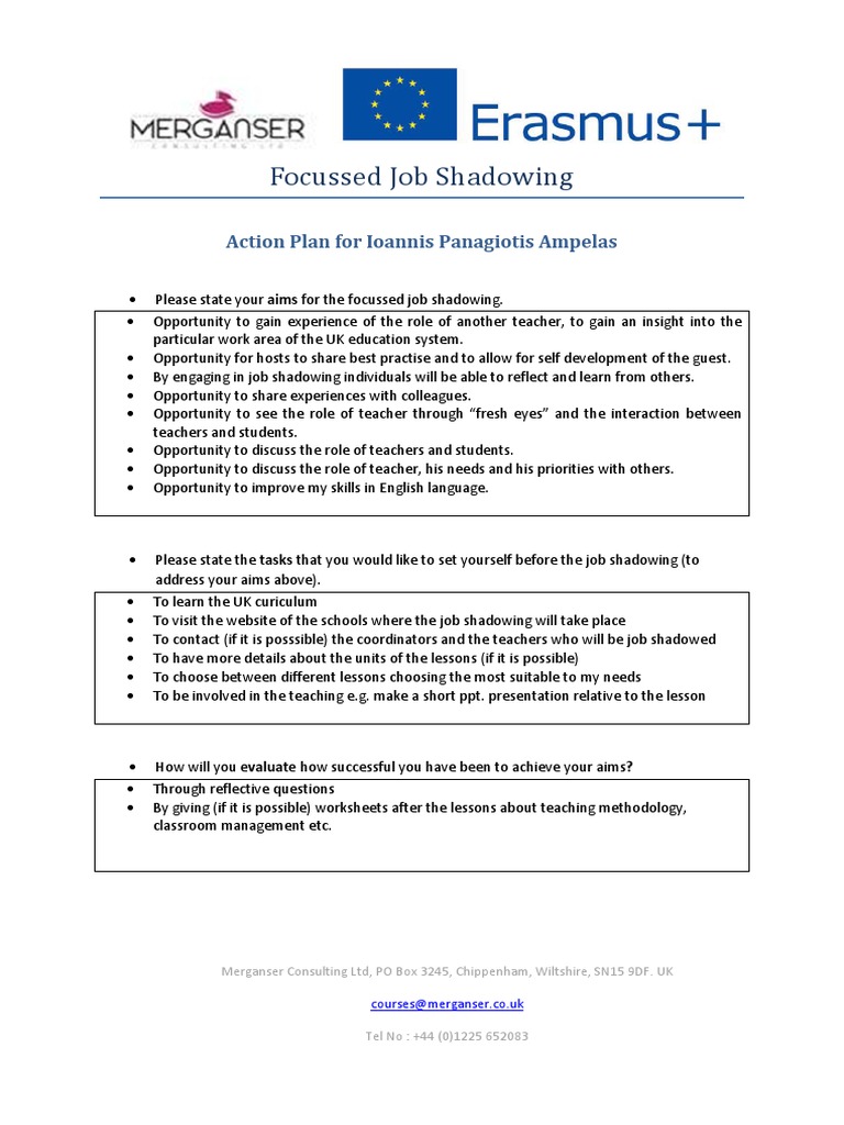 focussed-job-shadow-action-plan-pdf-classroom-management-teachers